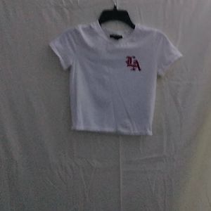 Size small crop top white la design